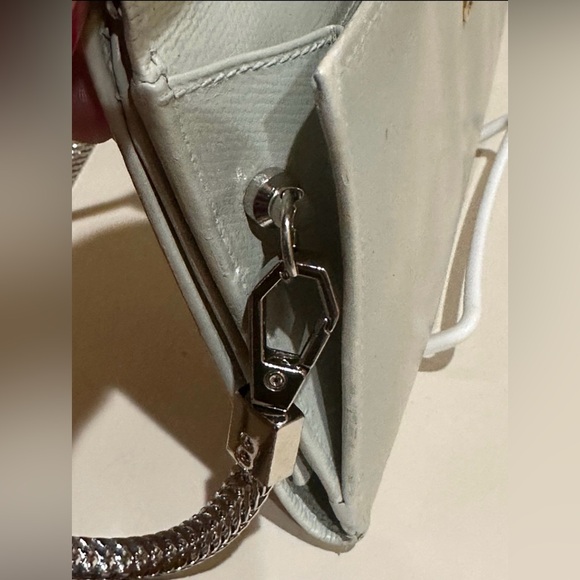 Chanel Coco Button Light Mint Green Long Wallet W/added unbranded Chain - Picture 7 of 12